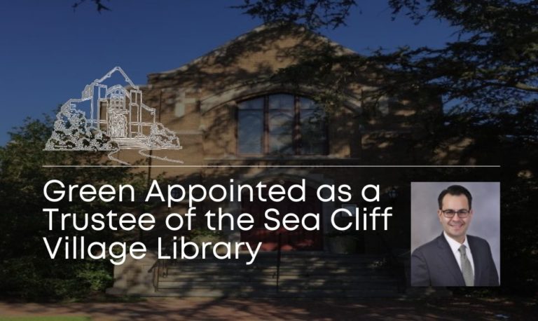 Sea Cliff Village Library Names CMM’s David Green as Library Trustee