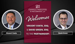Vincent Costa and David Green Named CMM Partners