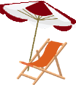 Chair and Umbrella Icon