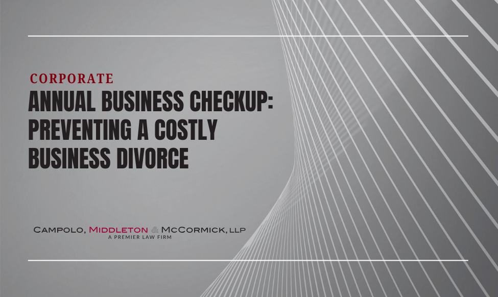 Annual Business Checkup: Preventing a Costly Business Divorce